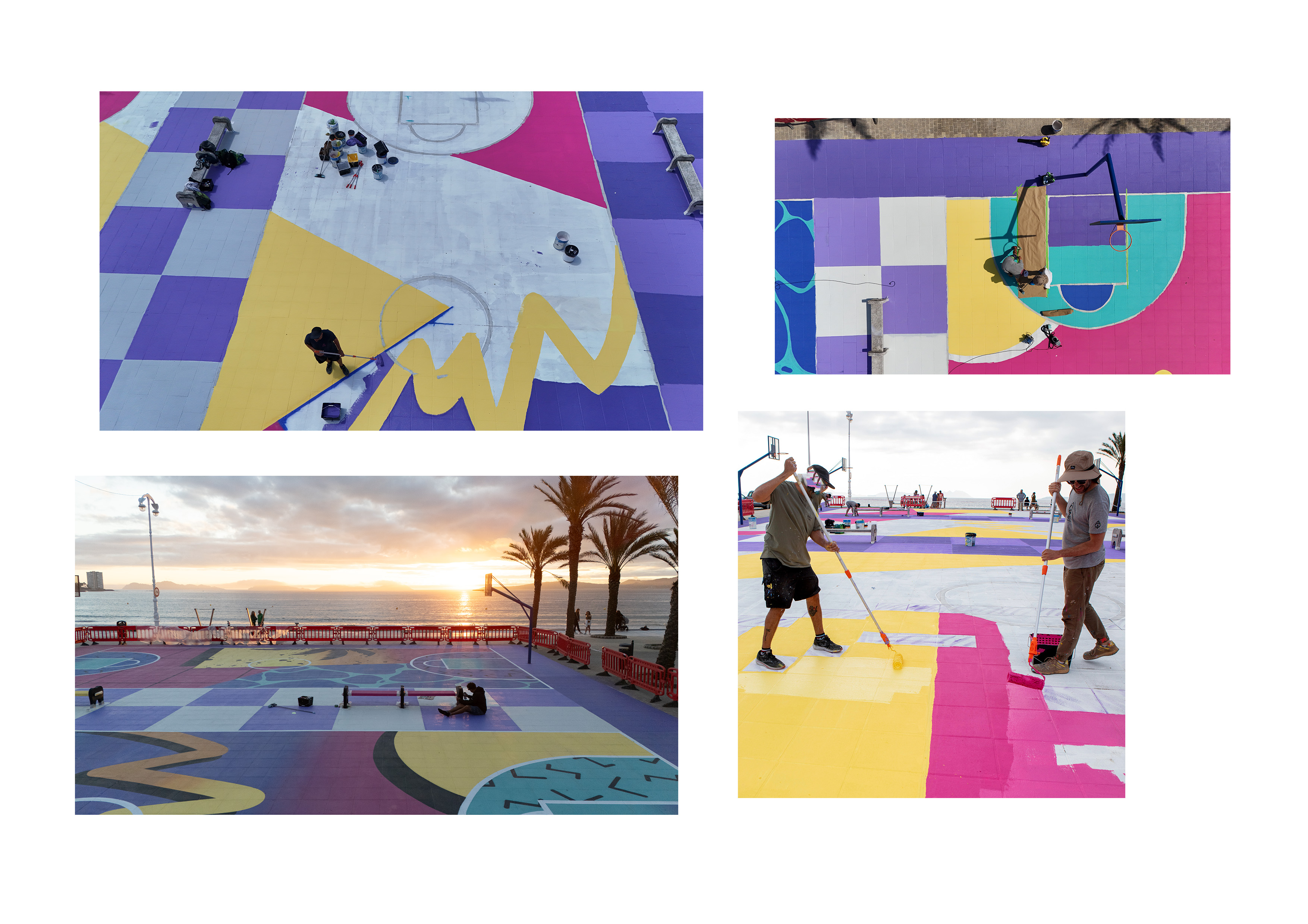 Making of the Samil Courts mural painting process